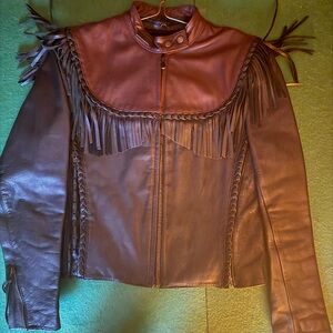Harley-Davidson Brown Leather Fringe Jacket